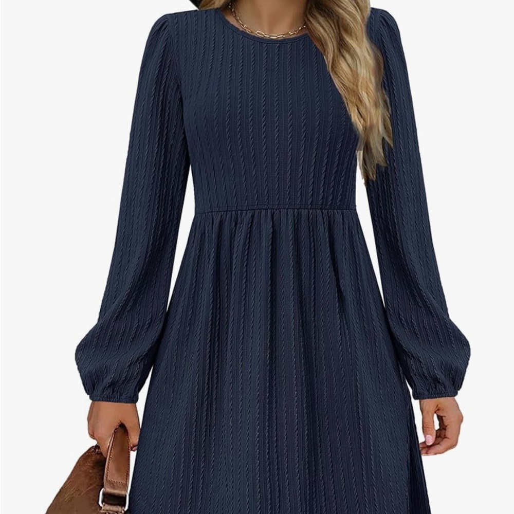 Navy blue nursing dress size L NWT